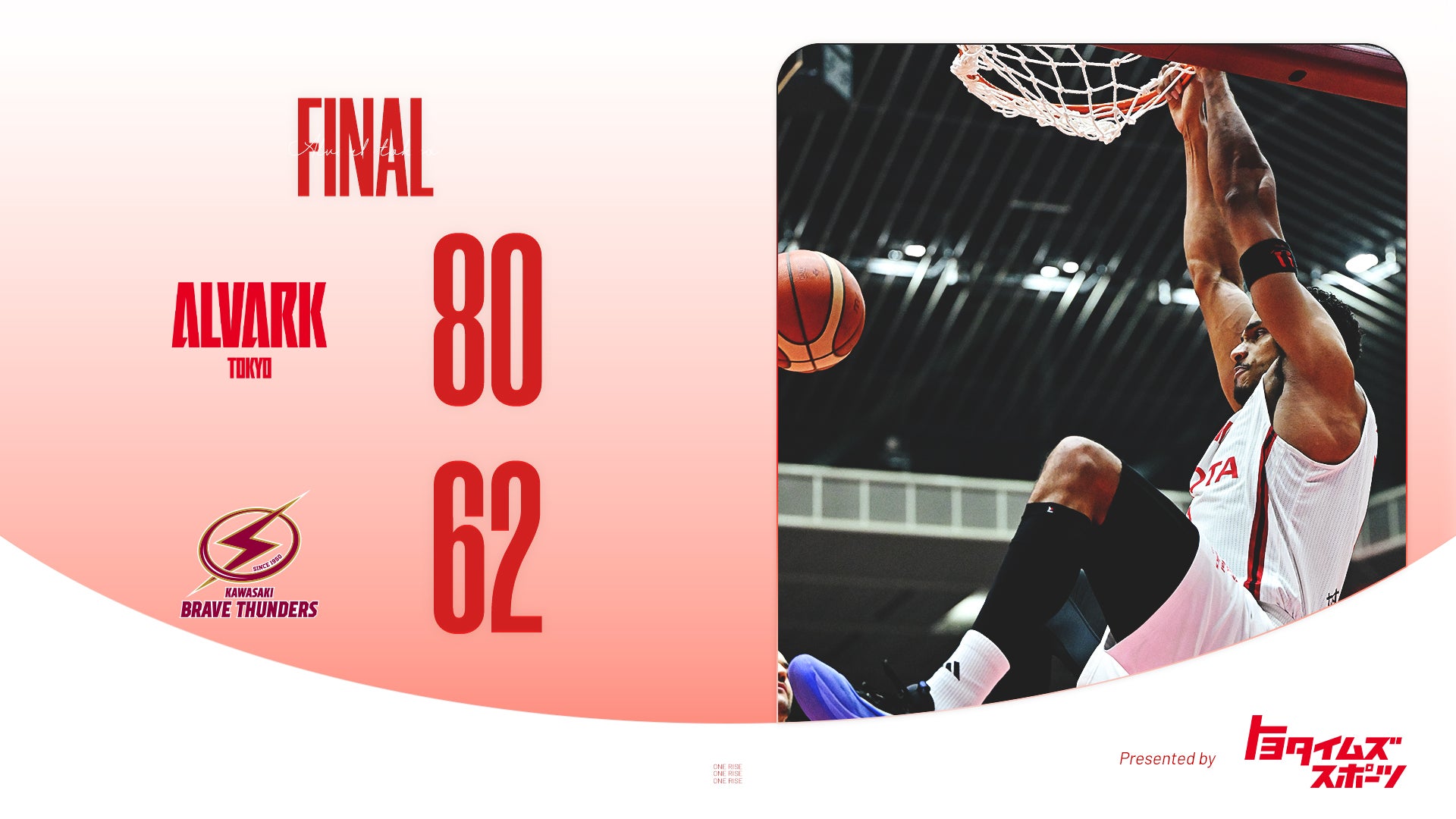 12/1 (Sun) Kawasaki Brave Thunders game report