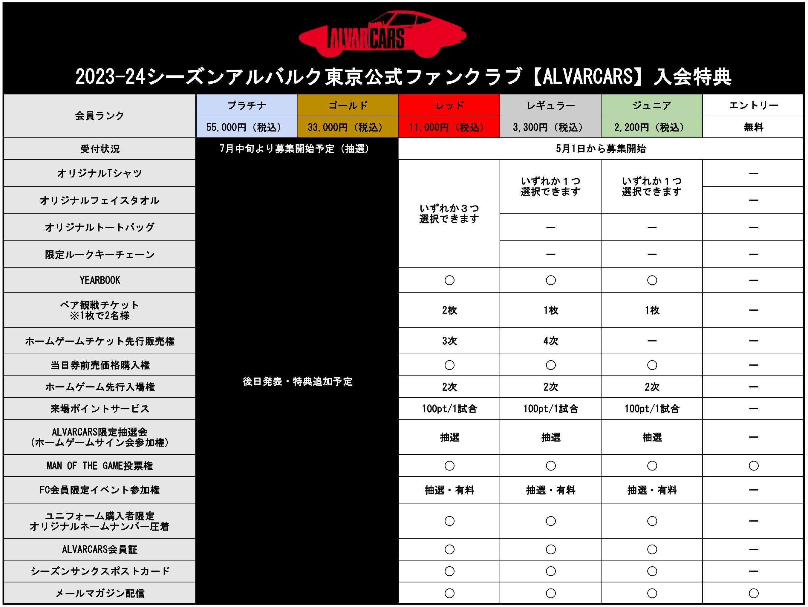 アルバルク東京 ファンクラブ入会特典 - バスケットボール